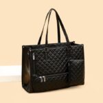 Women's Premium Lunch Tote & Pouch Set(Black) - Image 4