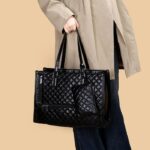 Women's Premium Lunch Tote & Pouch Set(Black) - Image 3