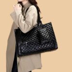 Women's Premium Lunch Tote & Pouch Set(Black) - Image 2