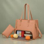 Women's Premium Lunch Tote & Pouch Set(Pink)