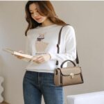 Fashion Shoulder For Women Ladies Crossbody Hand Bags Luxury Purses And Handbags New (Khaki - Image 2